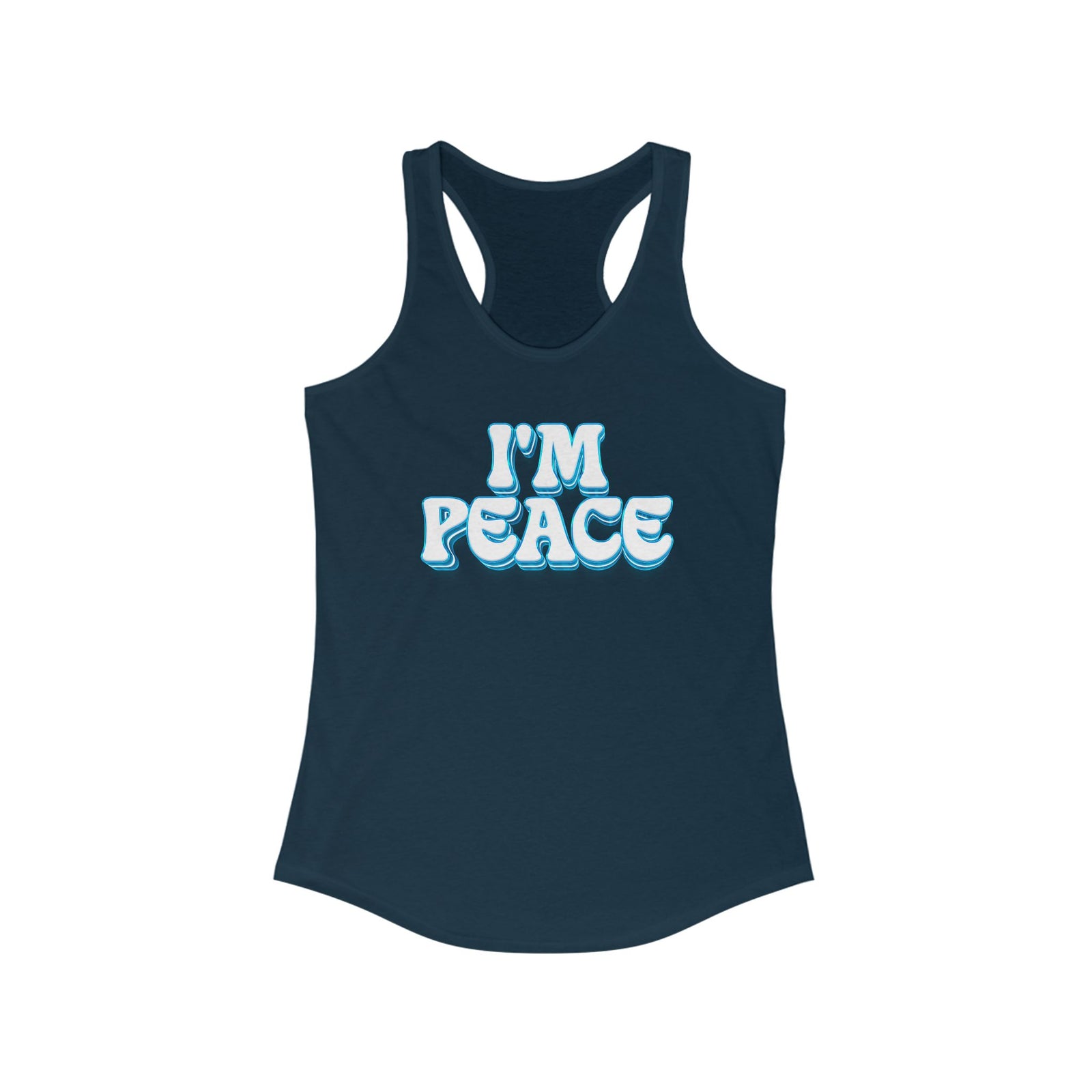 I'm Peace Deluxe Navy Racerback Tank