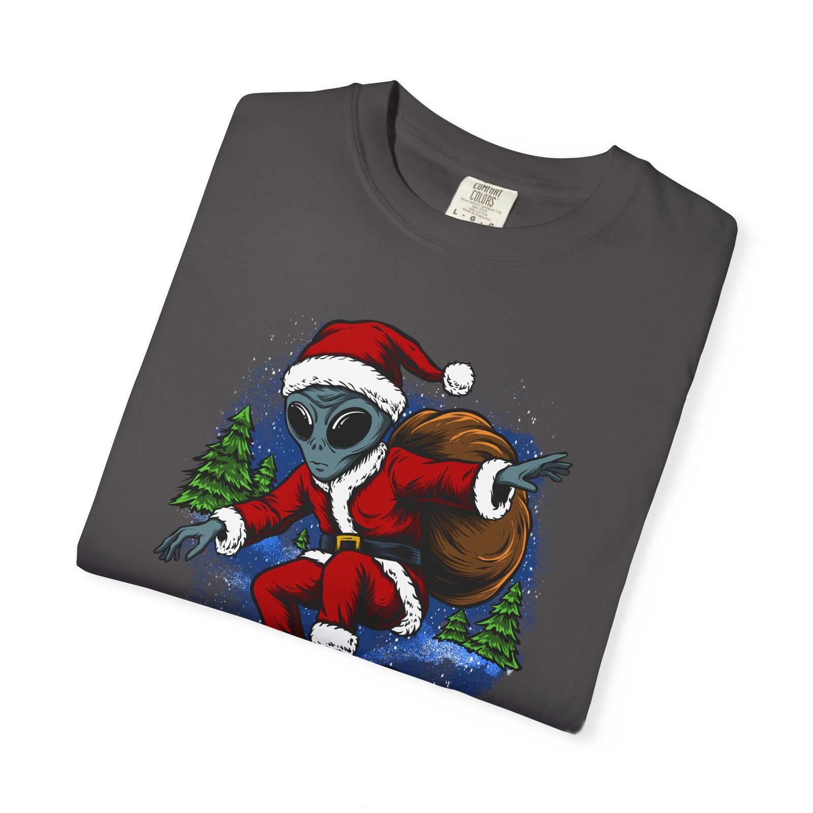 Funny Christmas UFO T-shirt - "I Don't Believe in You Either"
