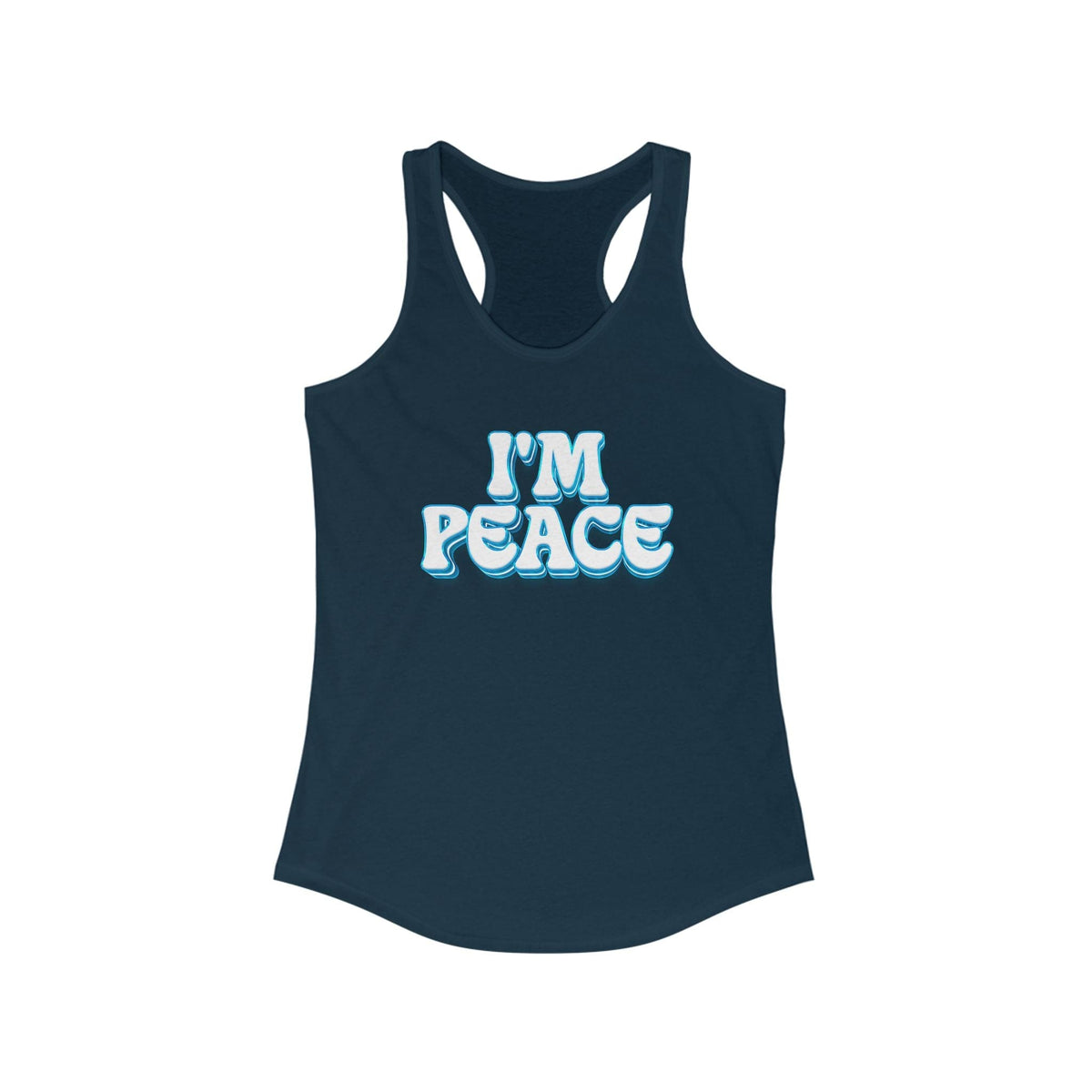 I’m Peace | Women’s Racerback Tank – Navy