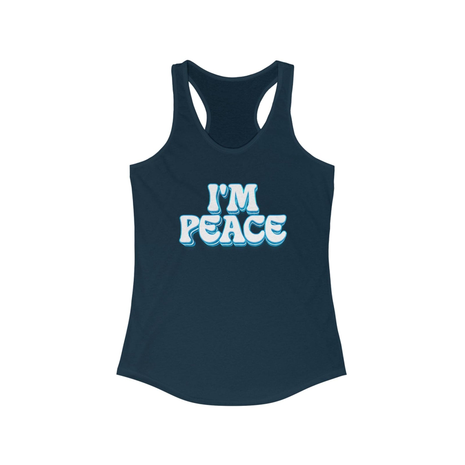I’m Peace | Women’s Racerback Tank – Navy